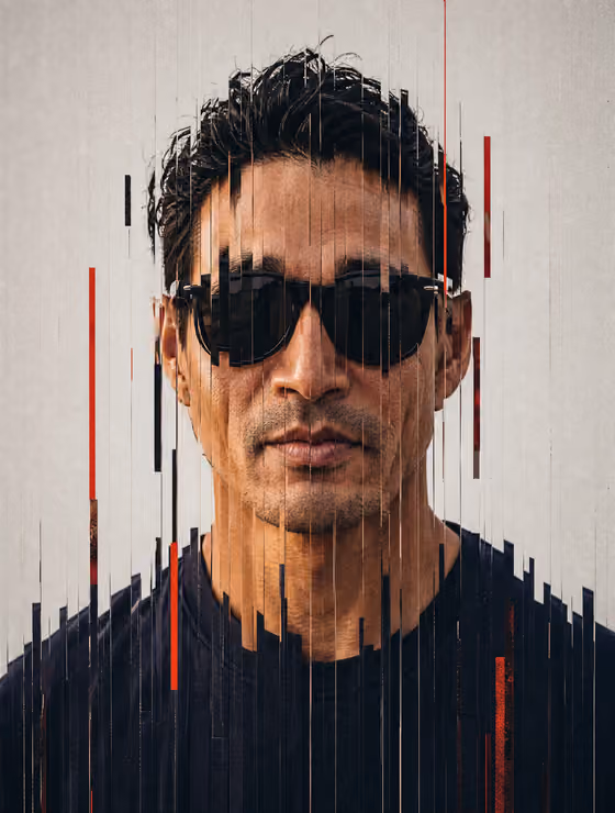 Glitch Fashion Portrait