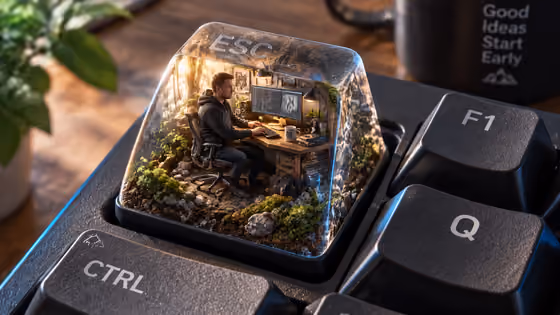 Keycap Desk Diorama