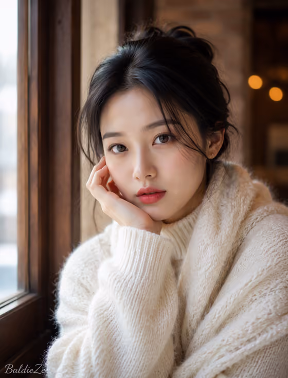 Contemplative Winter Portrait