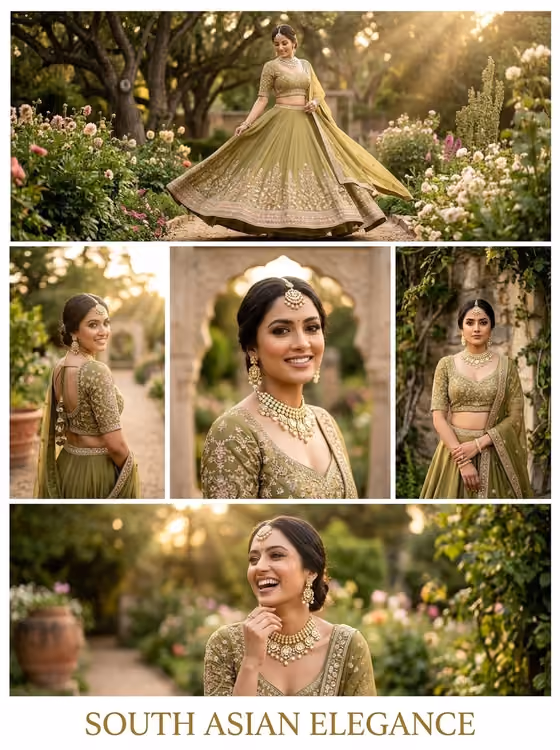 Multi-Frame Lehenga Poster