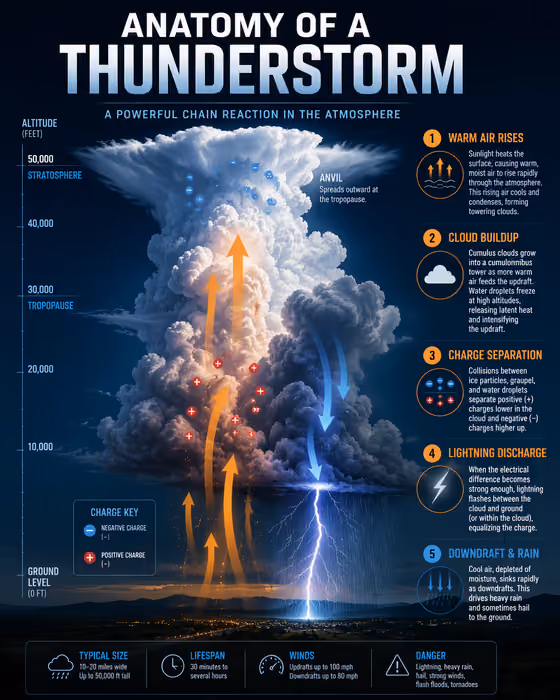 Thunderstorm Infographic Poster