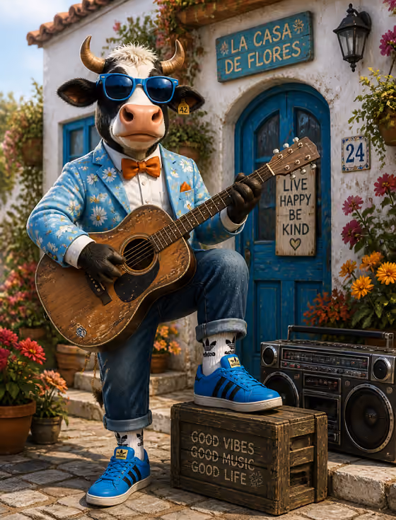 Cow Musician Concept Art