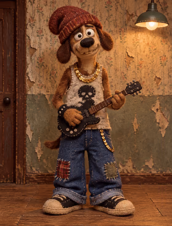 Felt Rapper Puppet