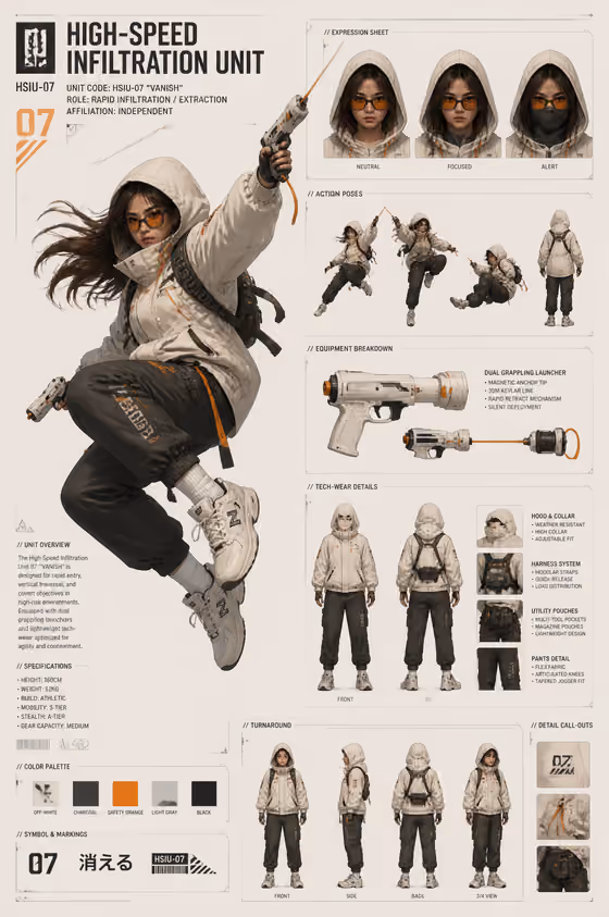 Tech-Wear Concept Sheet