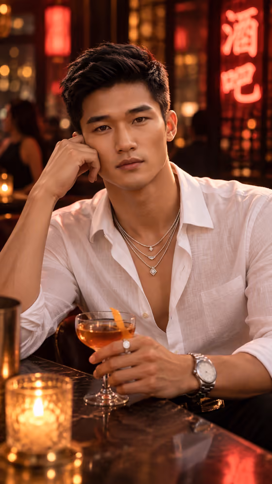 Neon Bar Portrait