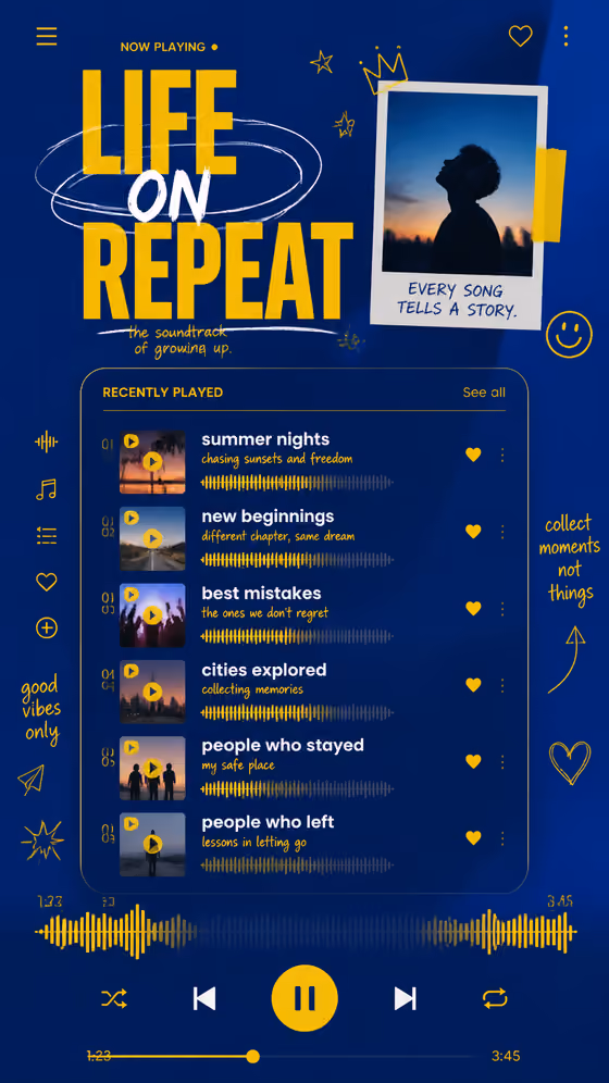 Life On Repeat Poster template result