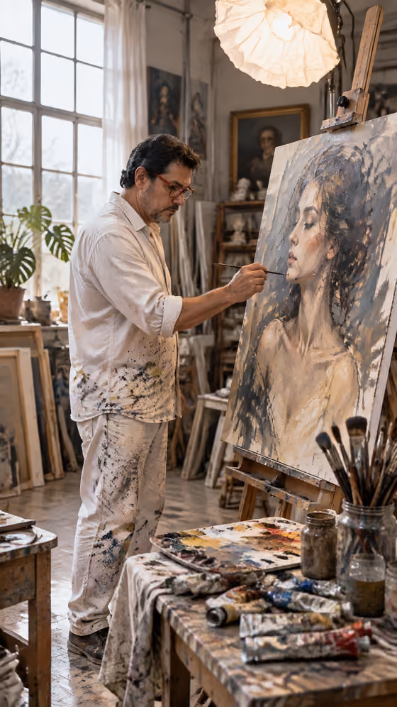 Painter At The Easel
