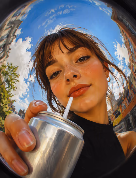Fisheye Sip Portrait
