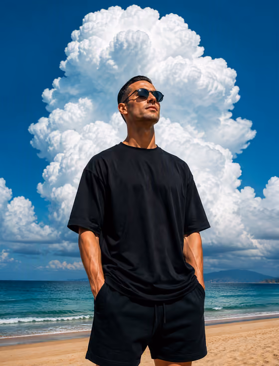 Giant Cloud Beach Portrait