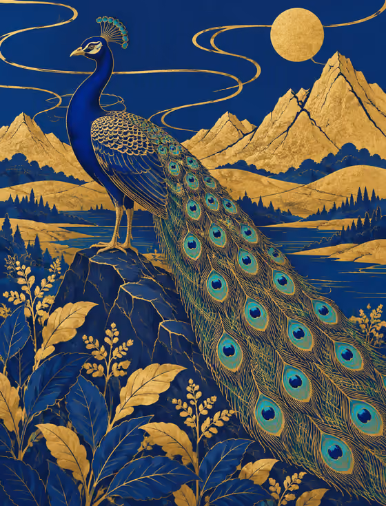 Nihonga Gold Leaf Print