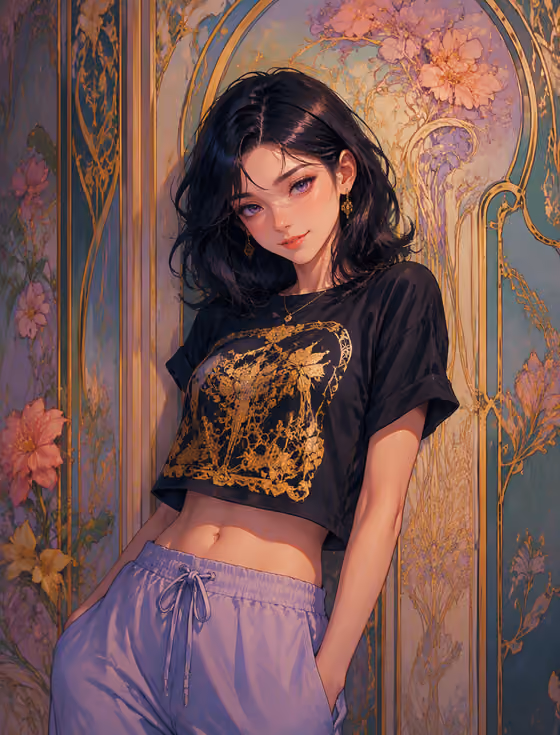 Mucha Anime Portrait