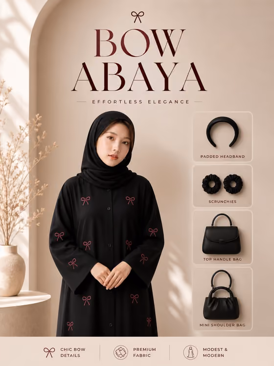 Bow Abaya Campaign template result