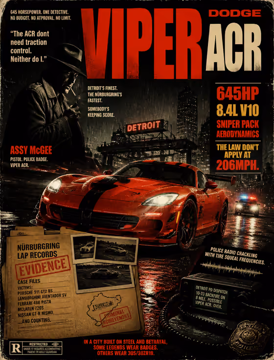 Noir Cop-Drama Car Poster