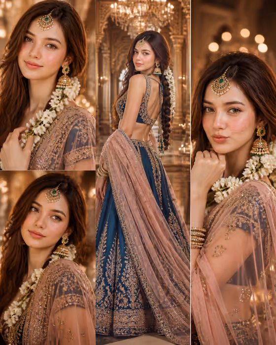 Royal Bridal Portrait Collage