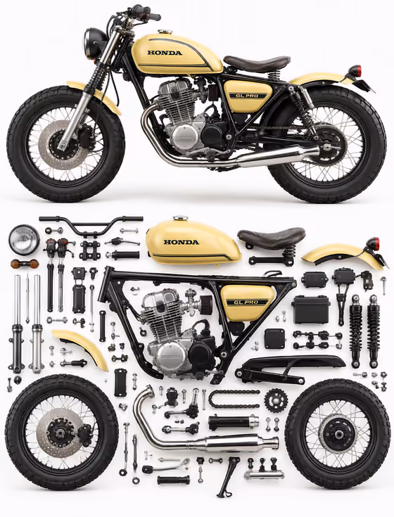 Motorcycle Exploded View