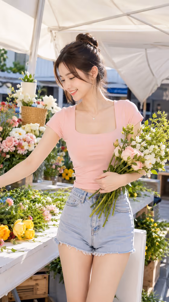 Urban Floral Lifestyle Portrait