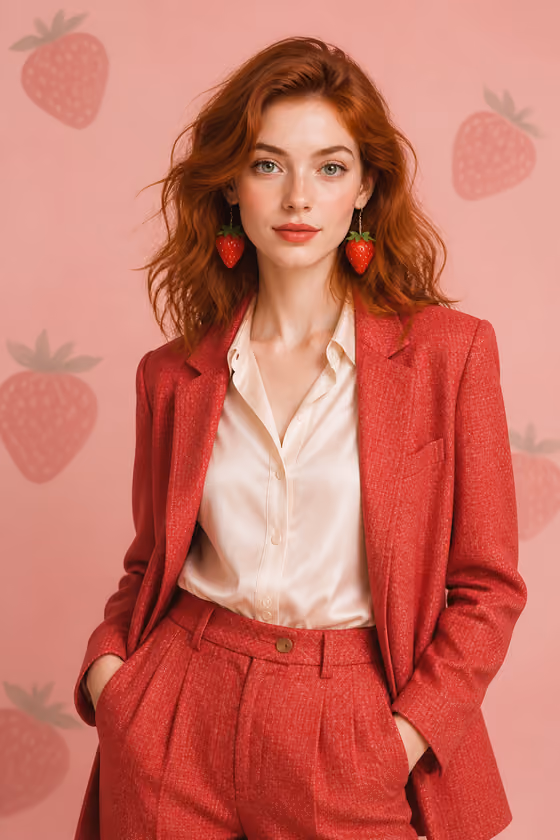 Strawberry Editorial Portrait