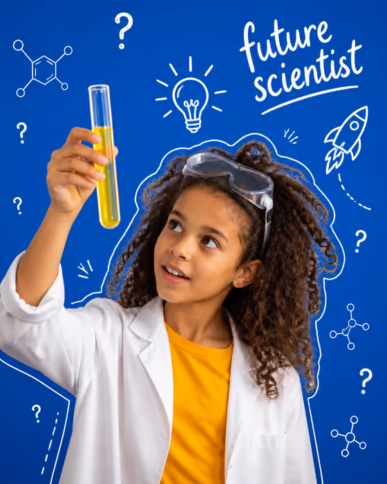 Doodle Scientist Portrait