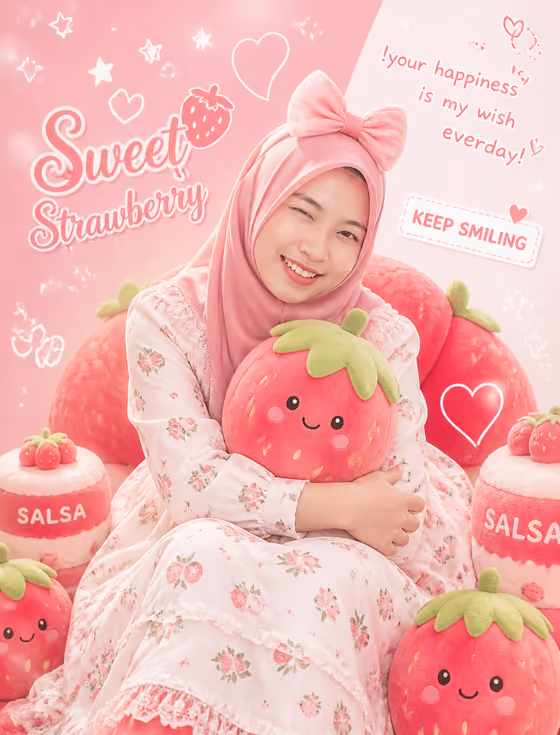 Strawberry Kawaii Poster