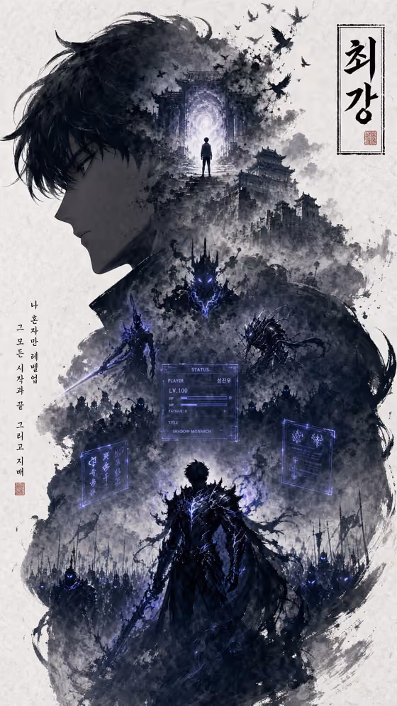 Shadow Monarch Ink Poster