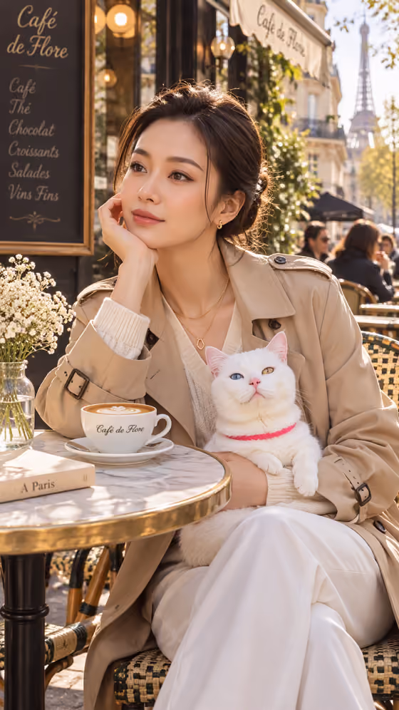 Paris Cafe Portrait