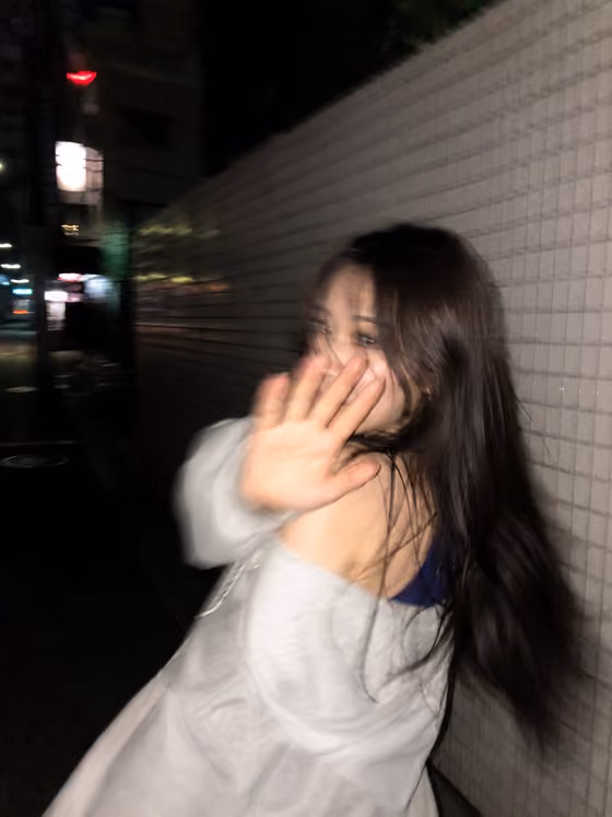 Night Flash Candid
