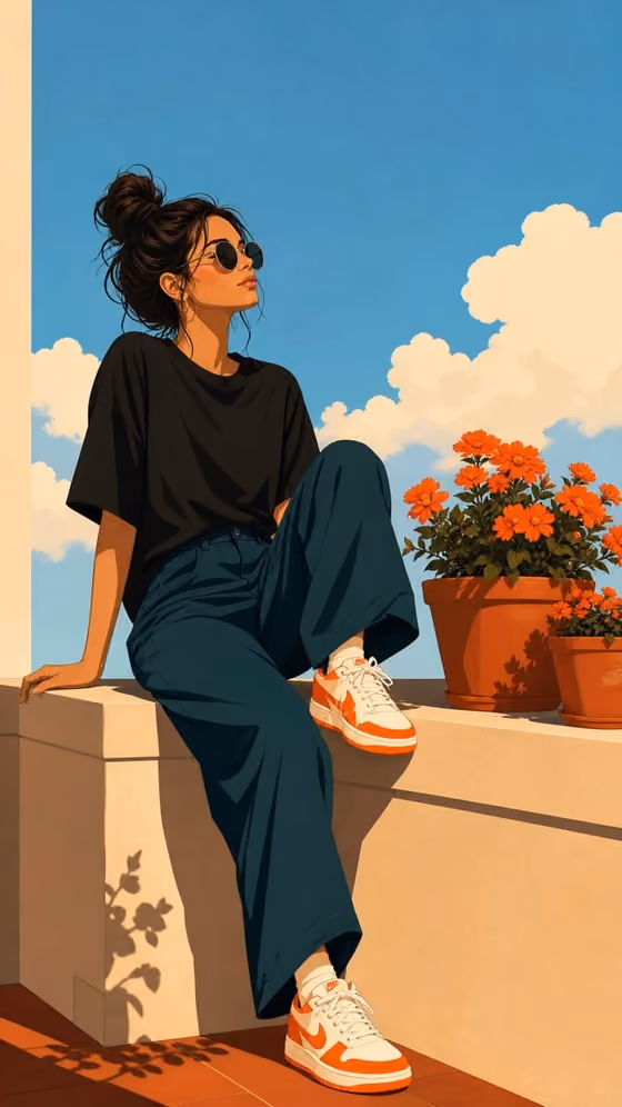 Flat Color Balcony