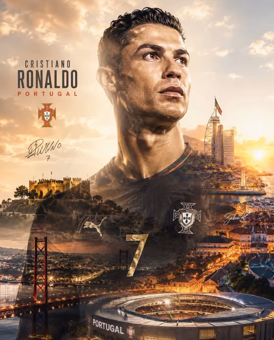 Double-Exposure Sports Poster