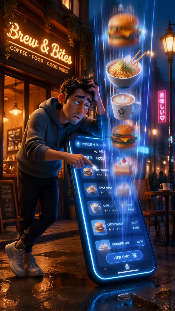 Cafe Hologram Confusion