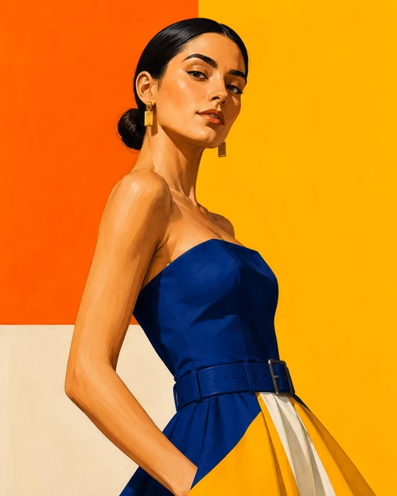 Color-Block Fashion Poster