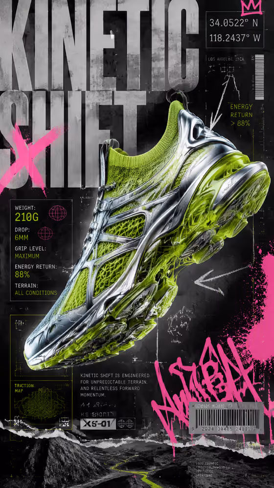 Industrial Sneaker Poster