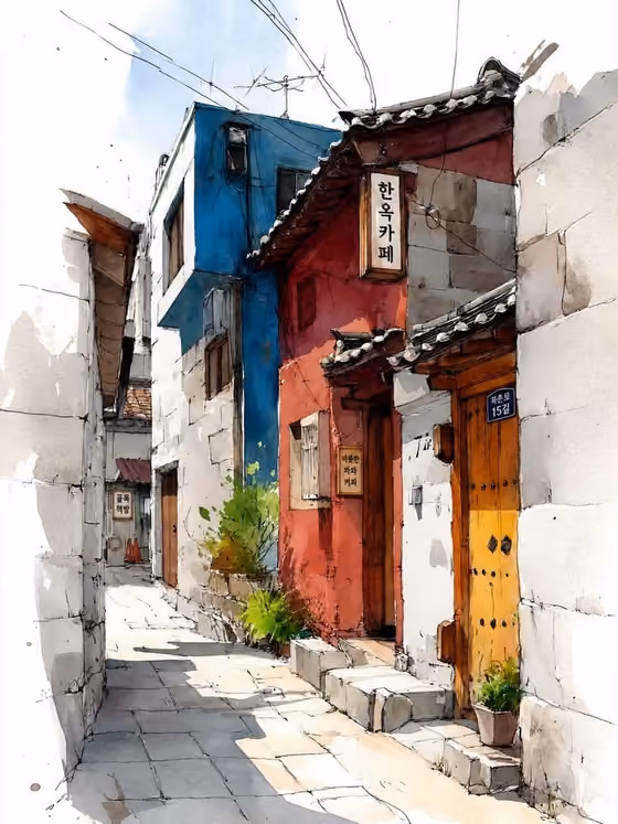 Watercolor Travel Sketch