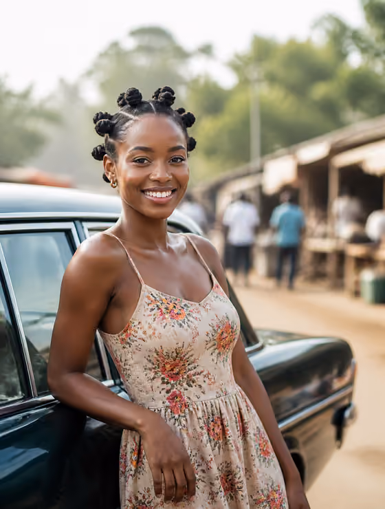 Marketplace Candid Portrait