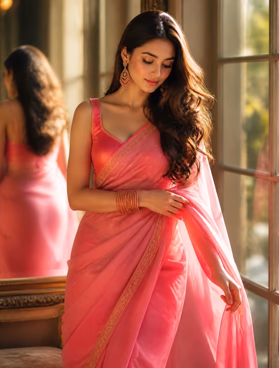Golden Hour Saree Portrait