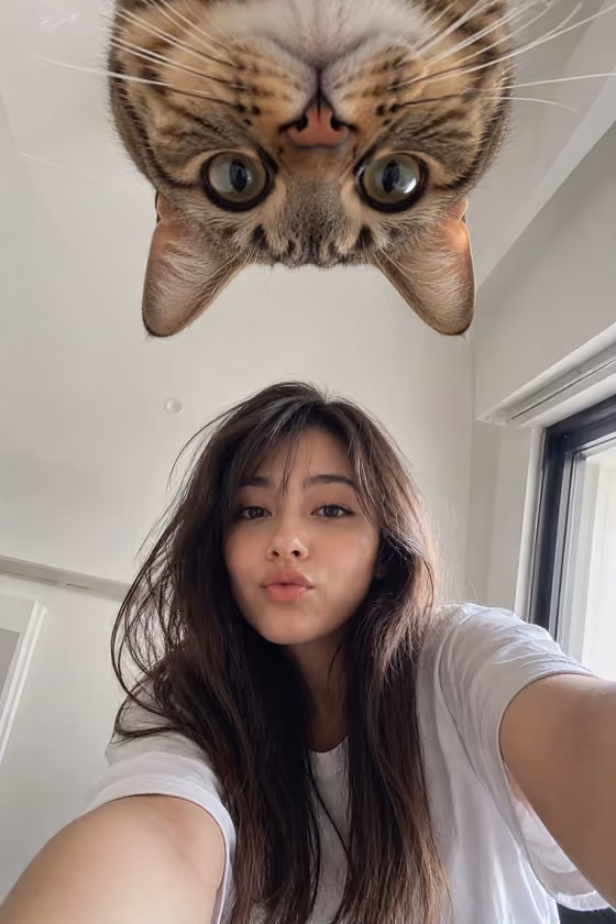 Upside-Down Cat Selfie