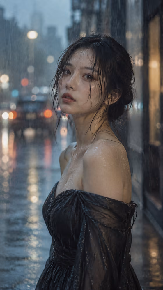 Rainy Night Portrait