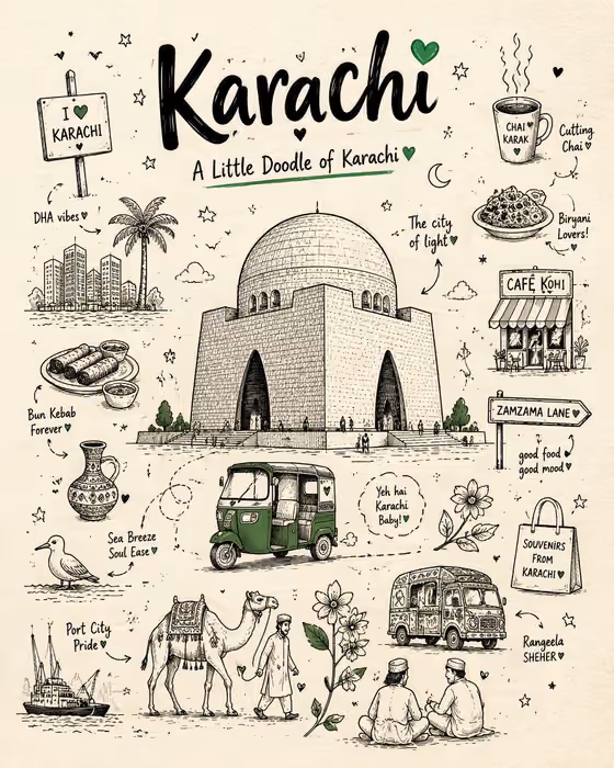 City Doodle Poster