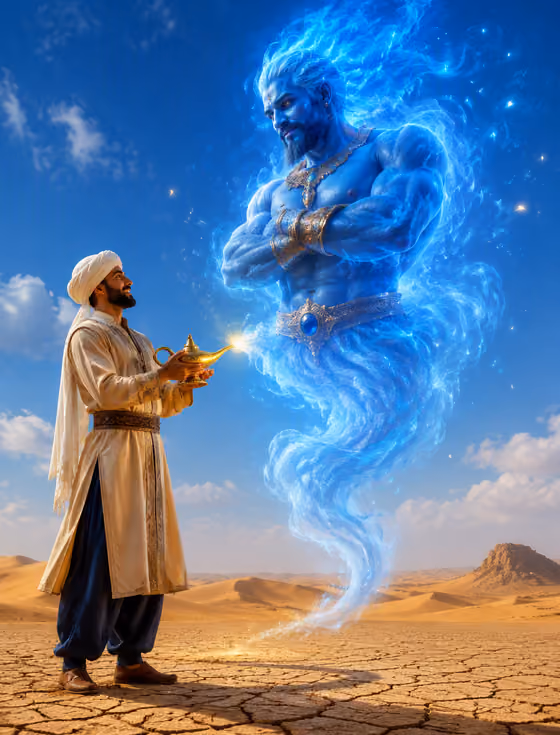 Mystical Desert Genie