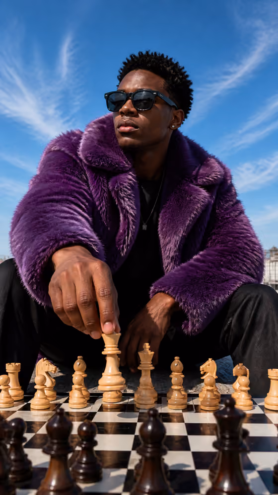 Rooftop Chess Portrait