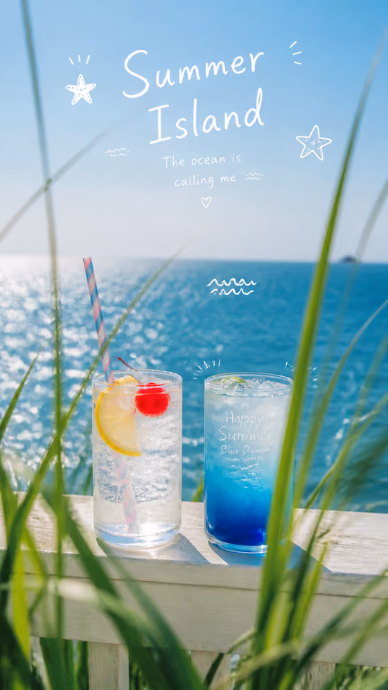 Seaside Drink Still Life