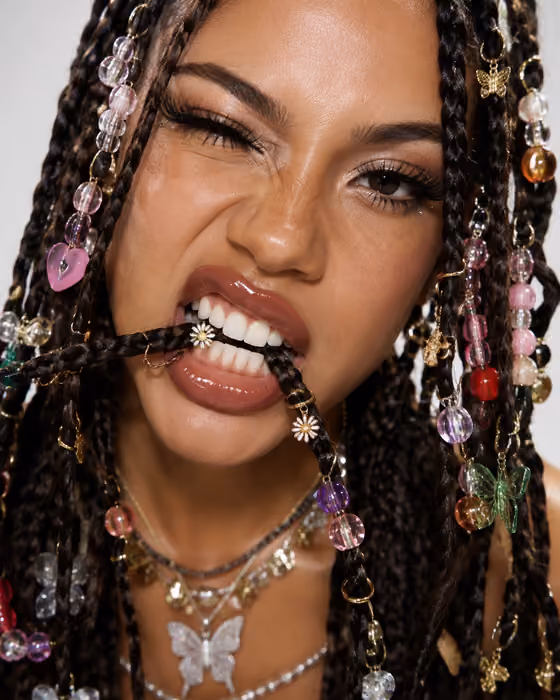Beaded Braids Beauty Close-Up