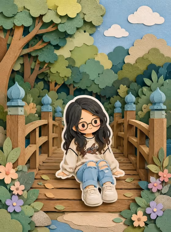 Paper-Cut Chibi Diorama