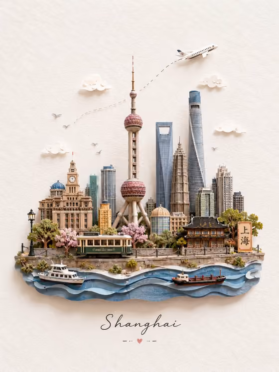 Paper-Craft Travel Postcard