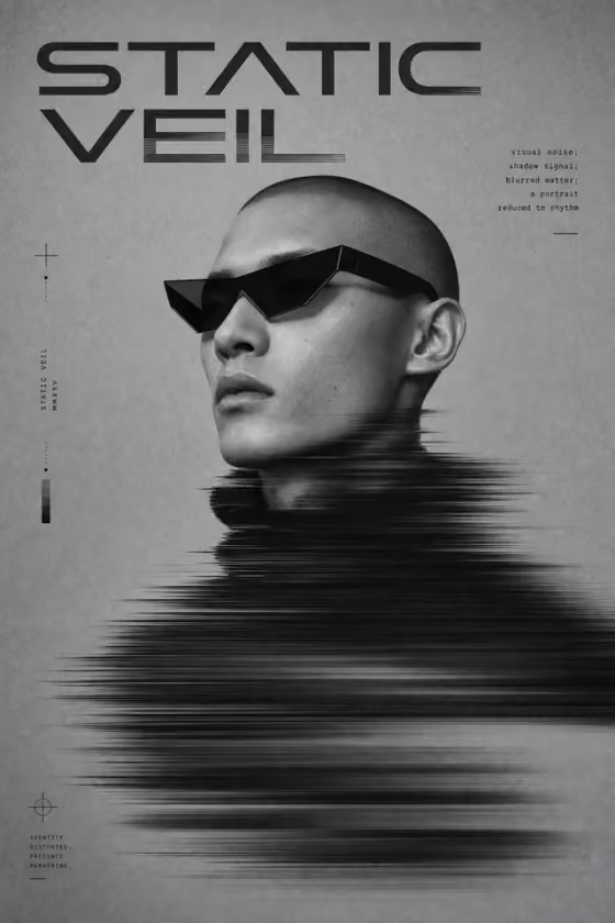 Experimental Portrait Poster template result