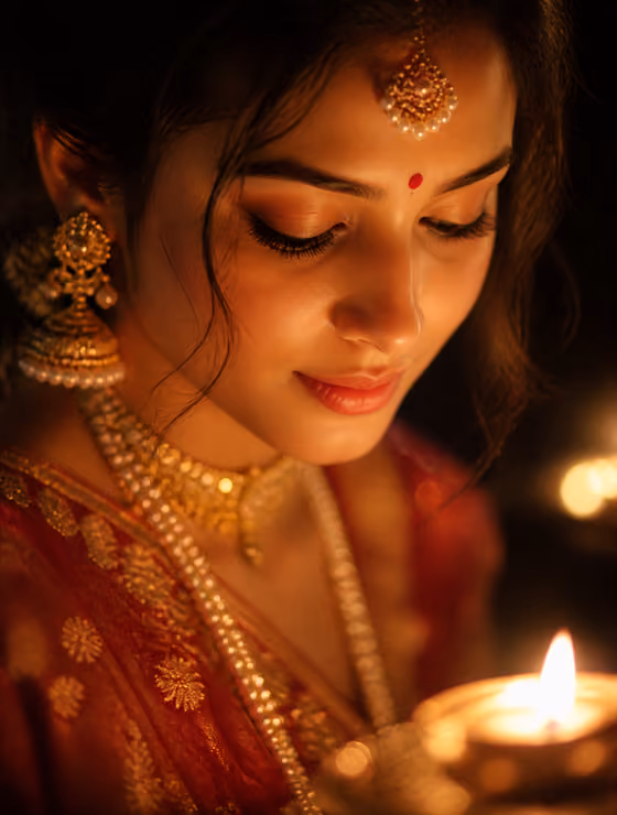 Diya Light Portrait