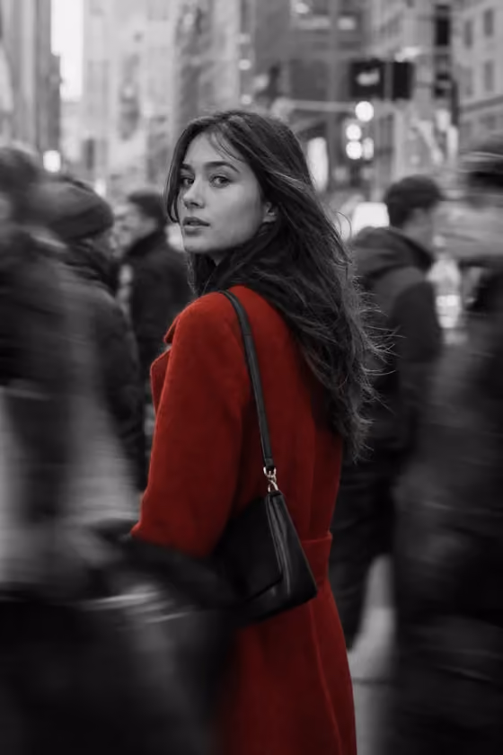 Selective Color Street Portrait