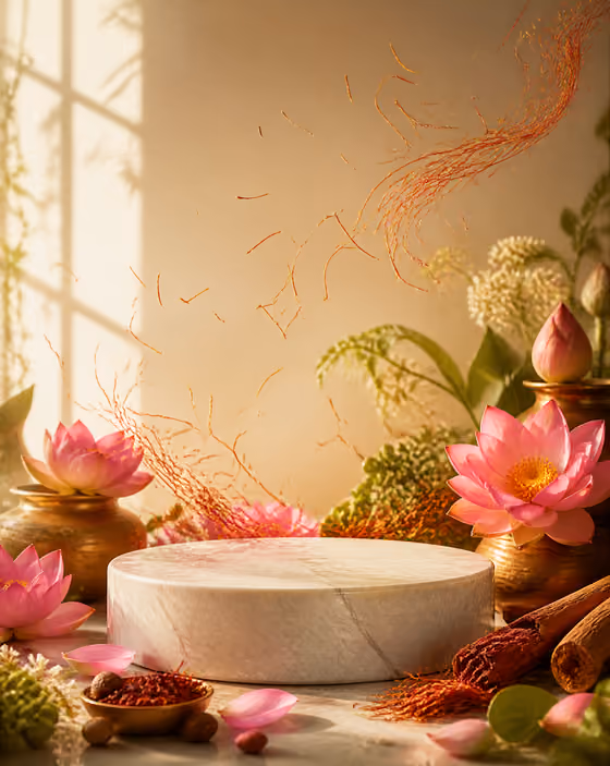 Ayurvedic Skincare Backdrop