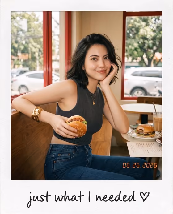 Cafe Polaroid Snapshot