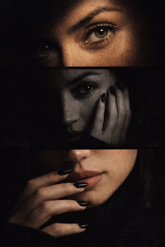 Noir Triptych Portrait