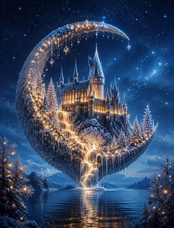 Surreal Moon Castle